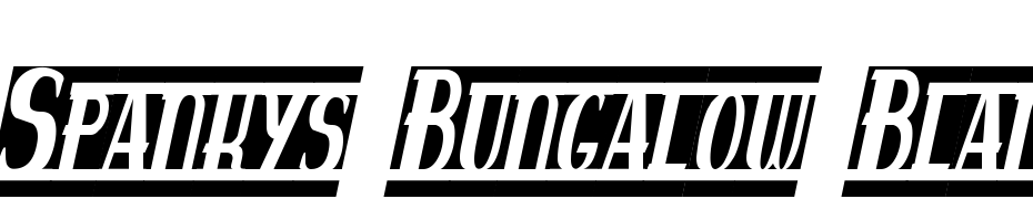 Spankys Bungalow Blanco Italico Yazı tipi ücretsiz indir